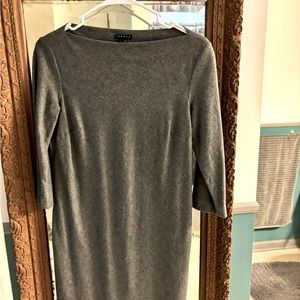 Theory knit shift charcoal gray